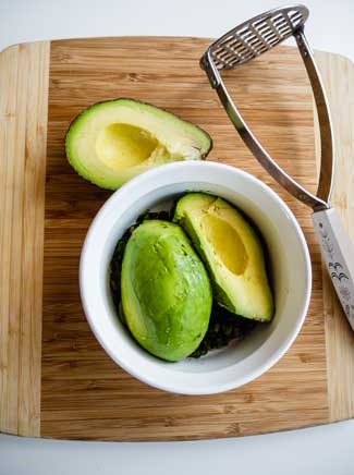 Ripe-Avocados-for-Guacamole on a cutting board