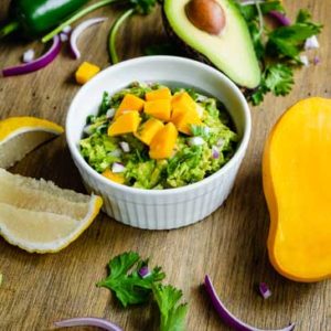 Mango Guacamole in a Bowl